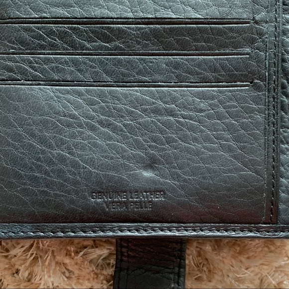 Black Hasp & Zip Style Leather Avorio Wallet - Picture 3 of 10